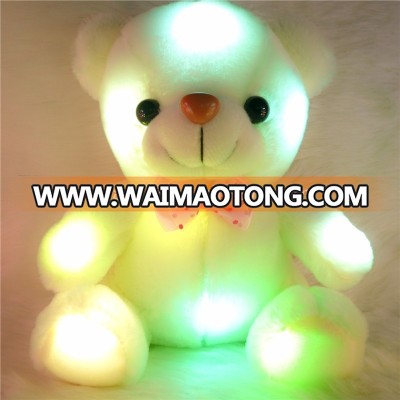 New Arrival 20cm Lovely Soft LED Colorful Glowing Teddy Bear Stuffed Plush Toy Gifts For Birthday