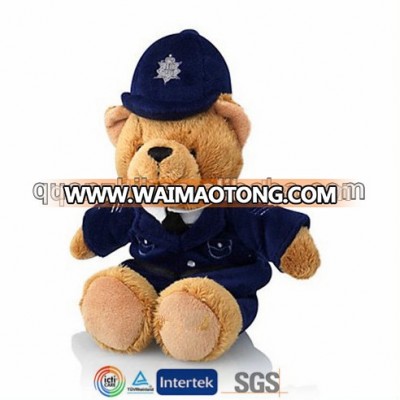 2018 Cute toy with policeman costume plush teddy bear