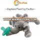 High quality Wholesale Cotton Elephant Plush Pacifier Toy For Infant