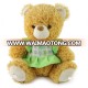 Cute Sitting Brown Wear Dresses Plush Teddy Bear Stuffed Animal Teddy